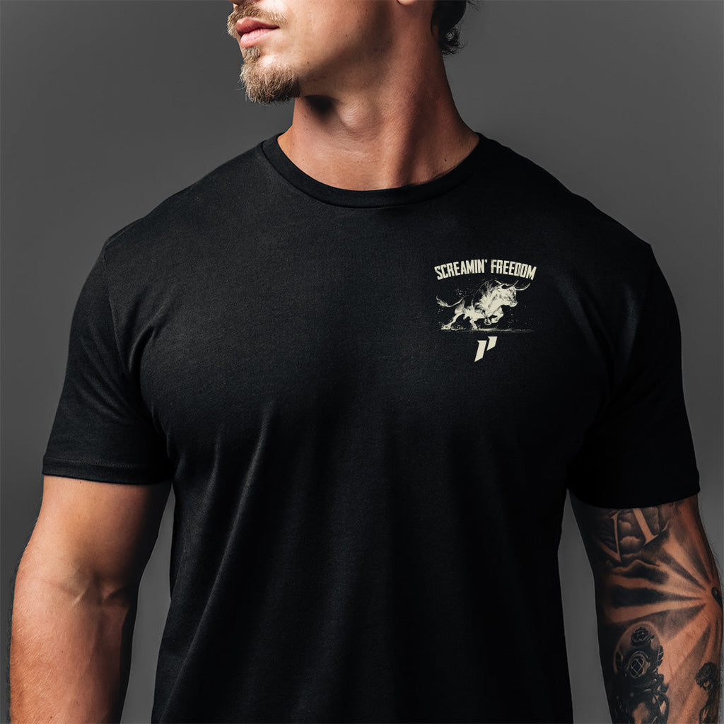 Screamin' Freedom Bull Tee