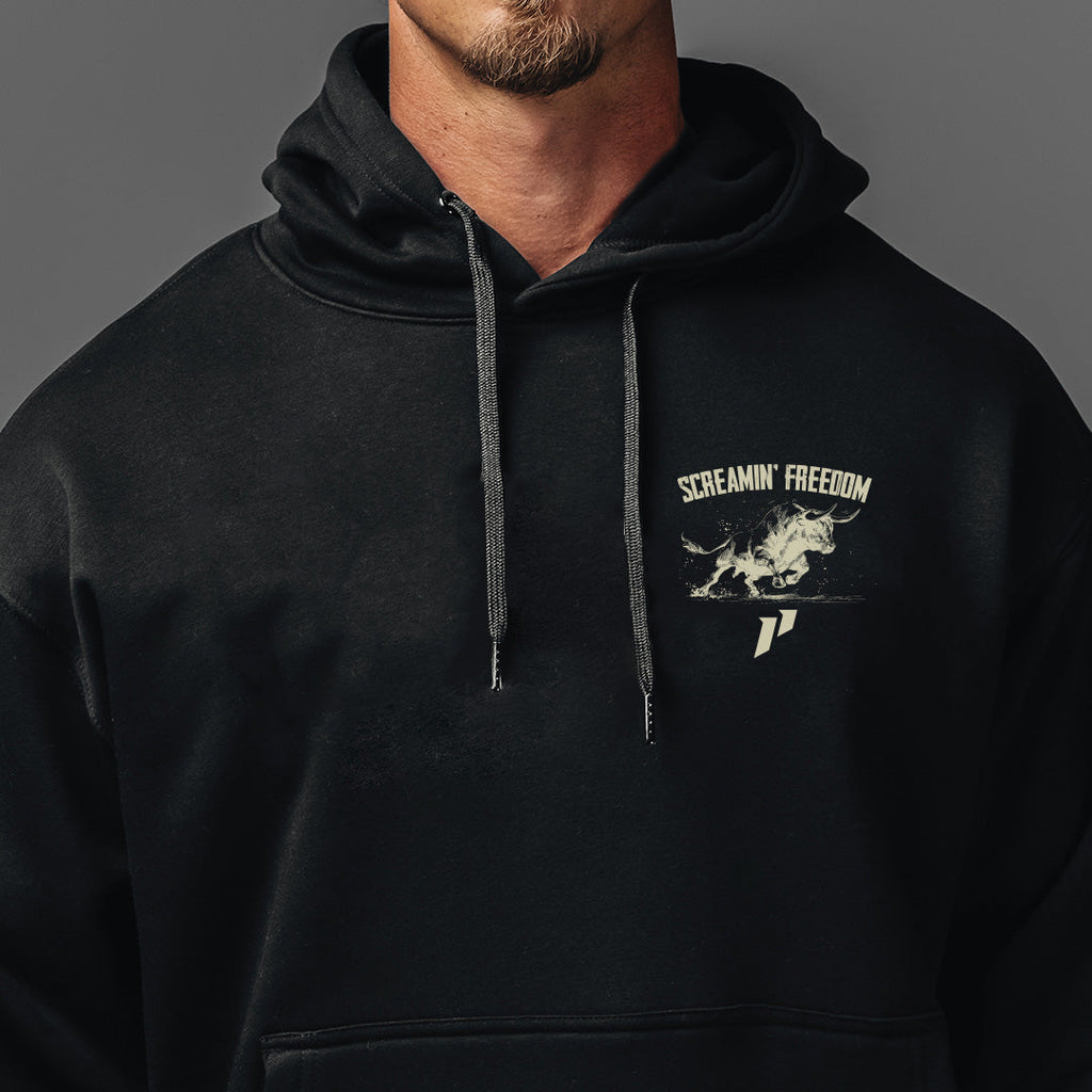 Screamin' Freedom Bull Hoodie